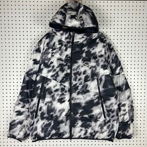 Nike Sportswear Windrunner Down-Fill Hooded Jacket XL Black‎ White CU4406-133